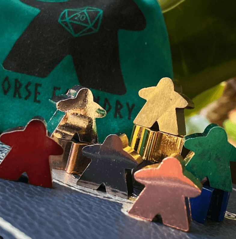 10 Pack of Metal Meeples (Random Colors) - 