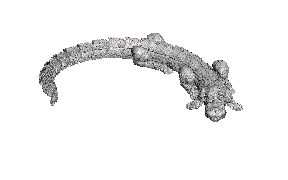 Articulated Falkor The Luck Dragon - White