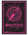 One Piece Card Game Official Sleeves: Assortment 6 - Standard Black X Pink (70-Pack) - Bandai Card Sleeves