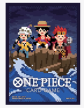 One Piece Card Game Official Sleeves: Assortment 6 - The Three Captains (Pixel Art) (70-Pack) - Bandai Card Sleeves