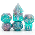 Pink & Green Seabed Treasure RPG Dice Set - 