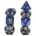 Black & Blue Galaxy RPG Dice Set - 