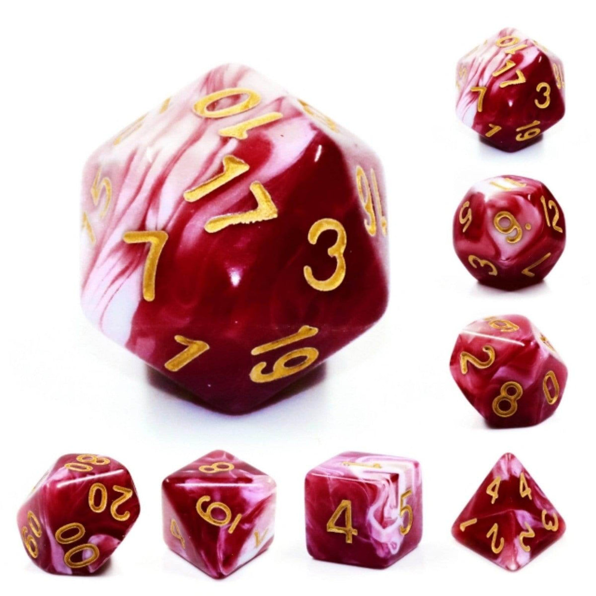 Cherry Cream RPG Dice Set - 