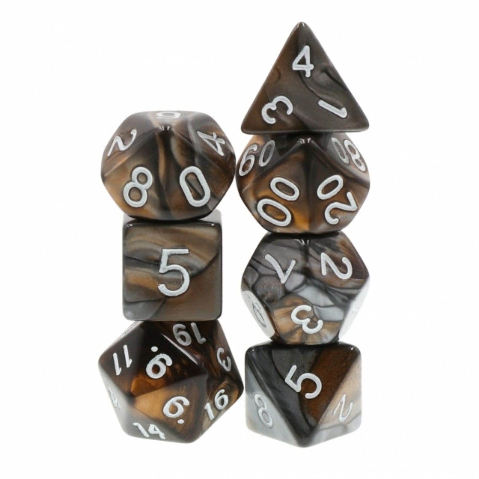 Bronze Coins RPG Dice Set - 