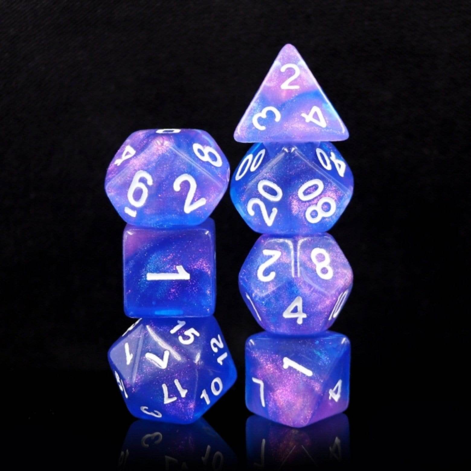 Sapphire Phantom RPG Dice Set - 