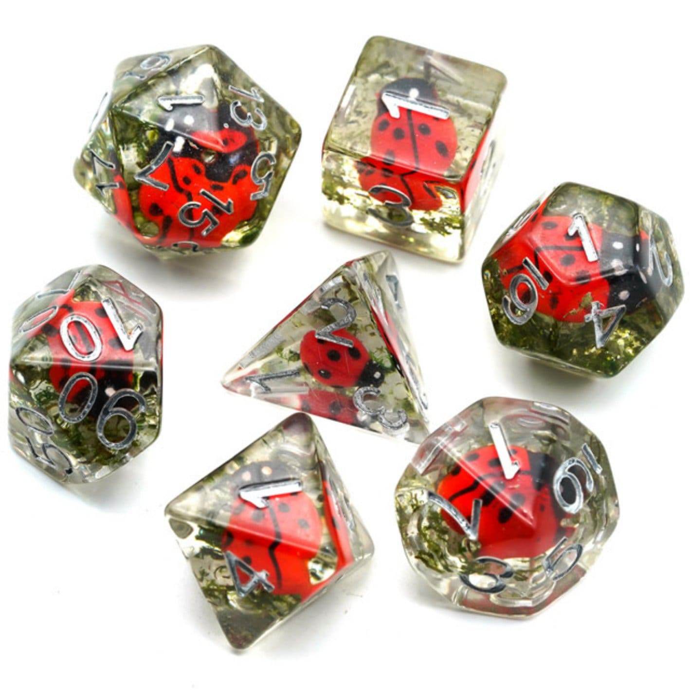 Red Ladybug RPG Dice Set - 