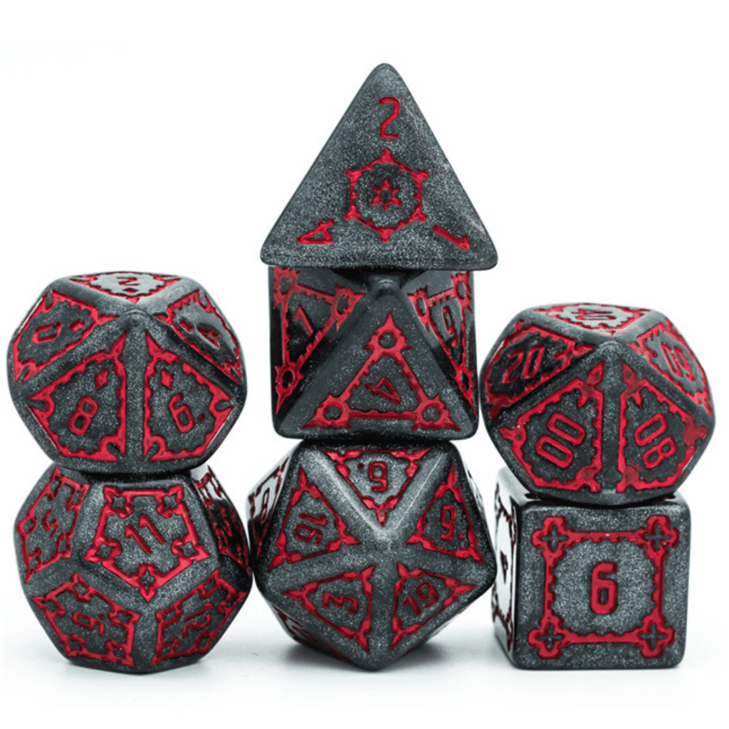 Huge Black Castle Dice Set - 25mm - 