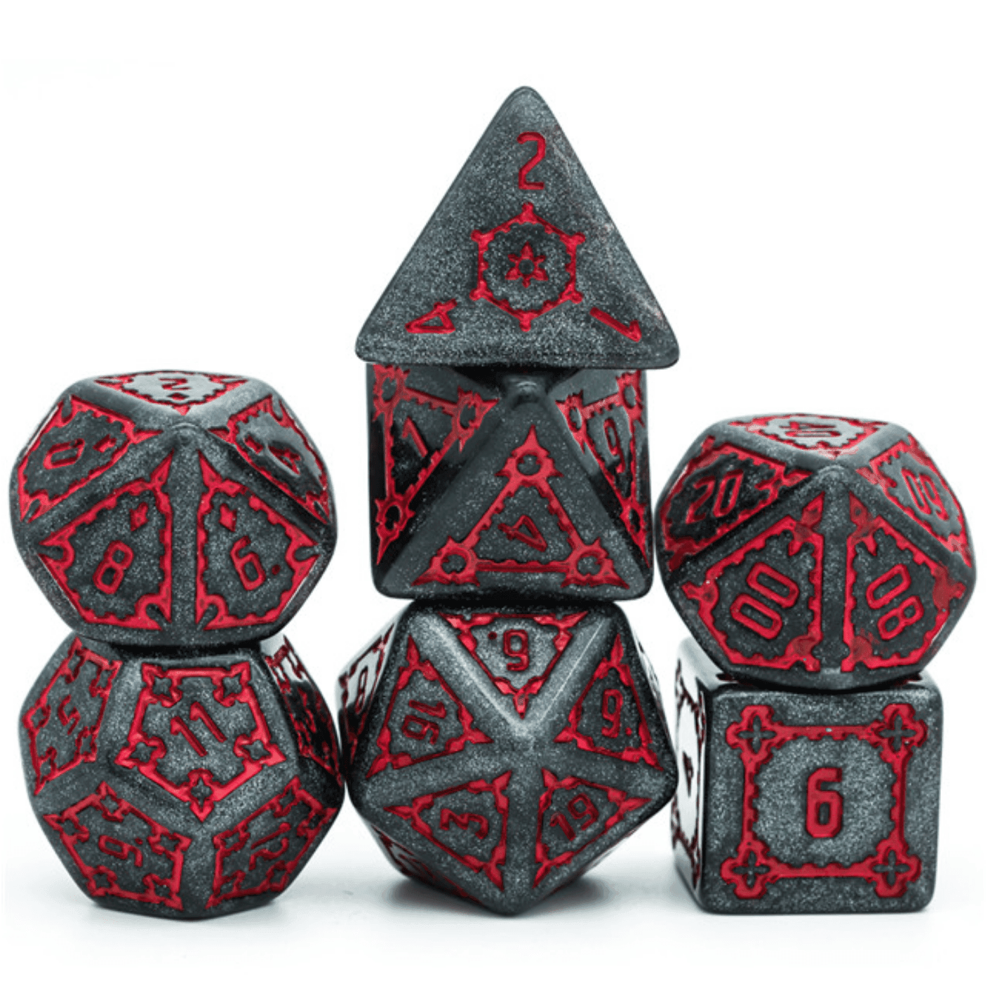 Huge Black Castle Dice Set - 25mm - 