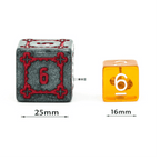 Huge Black Castle Dice Set - 25mm - 