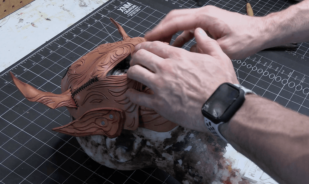 Leather Oni Mask Printable Pattern - 