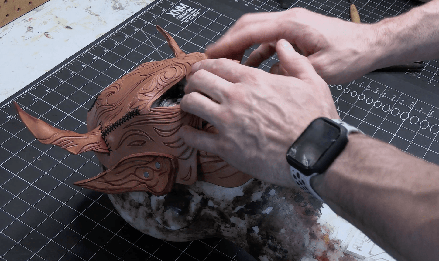 Leather Oni Mask Printable Pattern - 