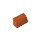 Gobricks GDS-M063 Curved Brick 1 x 2 x 1 No Studs | Compatible Building Block