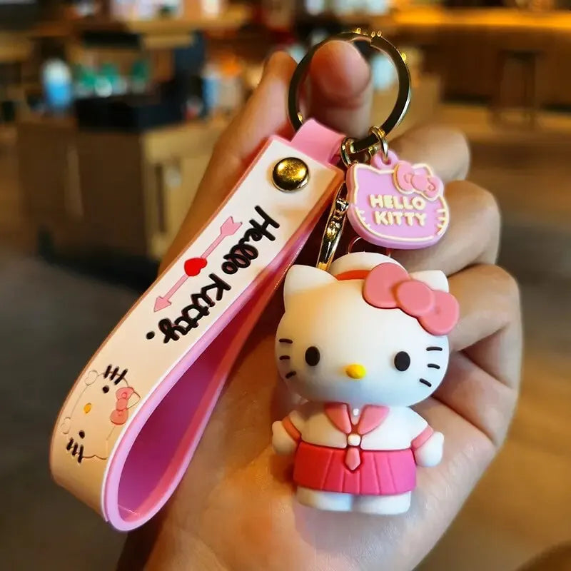 Sanrio Hello Kitty Key Chains, Kawaii Anime Cartoon Cinnamoroll Car Keychains Backpack Ornaments