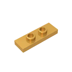 Gobricks GDS-1504 Plate, Modified 1 x 3 with 2 Studs (Double Jumper) | Compatible Building Block Piece