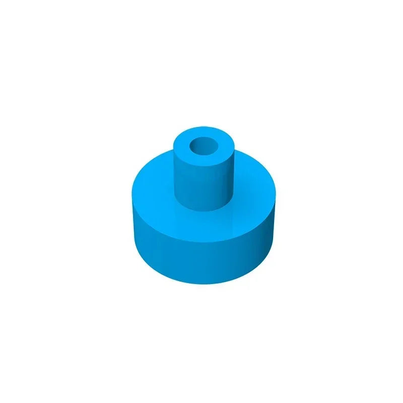 Gobricks Tile Round 1x1 with Bar and Pin Holder | Compatible Building Block