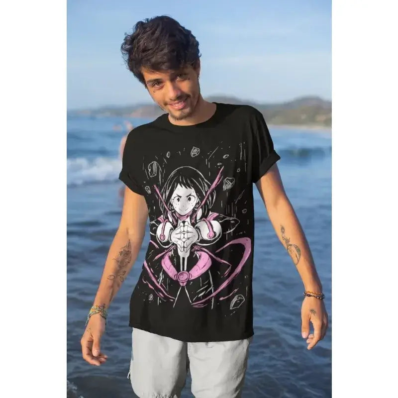 Ochaco Uraraka T-Shirt: 2025 BNHA Anime Cosplay Soft Tee