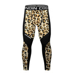 Men's Compression Running Tights - Leopard / Medium