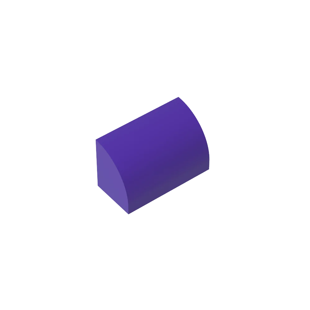 Gobricks GDS-M063 Curved Brick 1 x 2 x 1 No Studs | Compatible Building Block