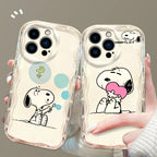 Snoopy Lively Cool For Apple iPhone 15 14 13 12 11 XS XR X Pro Max Plus Wave Oil Funda Cover Phone Case