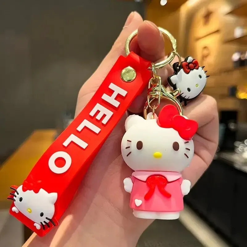 Sanrio Hello Kitty Key Chains, Kawaii Anime Cartoon Cinnamoroll Car Keychains Backpack Ornaments
