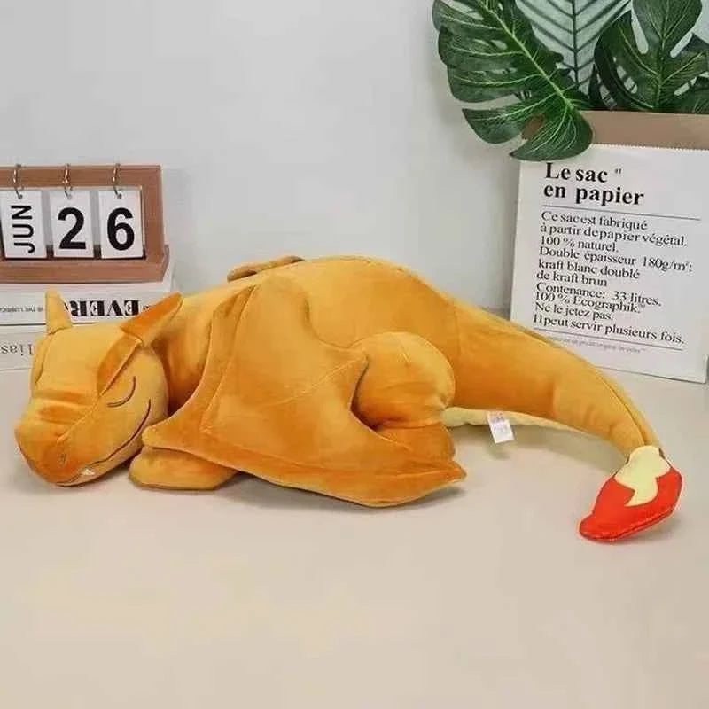 Sleeping Black Dragon Plush Toy – Soft Fantasy Stuffed Animal