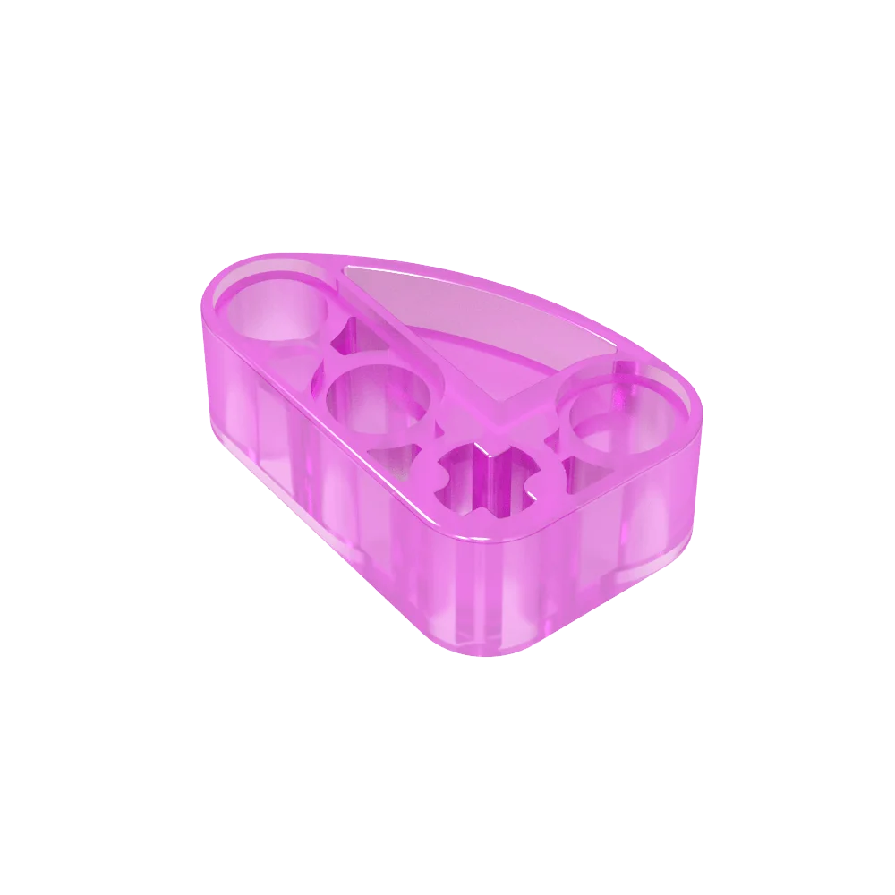 Gobricks GDS-2016 Technical Beam 2 x 3 L-Shape with Quarter Ellipse Thick | Building Blocks Toy Compatible with Lego 71708