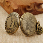 Retro Fashion Quartz Men's Pocket Watch Casual Punk Popular Unisex Pendant Fob Chain Watch CF1702