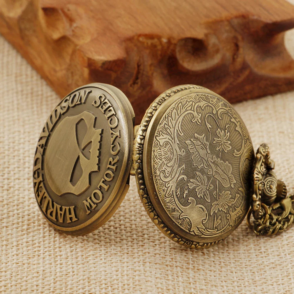 Retro Fashion Quartz Men's Pocket Watch Casual Punk Popular Unisex Pendant Fob Chain Watch CF1702