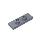 Gobricks GDS-1504 Plate, Modified 1 x 3 with 2 Studs (Double Jumper) | Compatible Building Block Piece