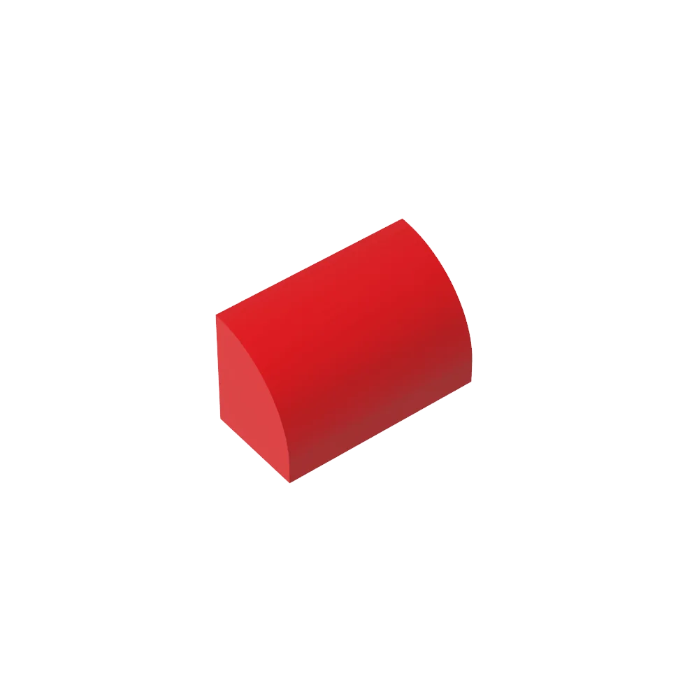 Gobricks GDS-M063 Curved Brick 1 x 2 x 1 No Studs | Compatible Building Block