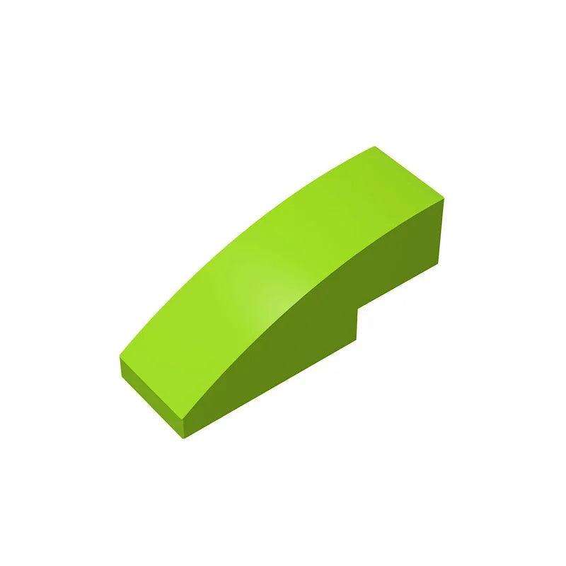 Gobricks GDS-657 Slope, Curved 3 x 1 | Compatible Building Block for Creative Construction