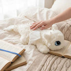 Cute White Dragon Plush Body Pillow – Soft Cartoon Dragon Cushion