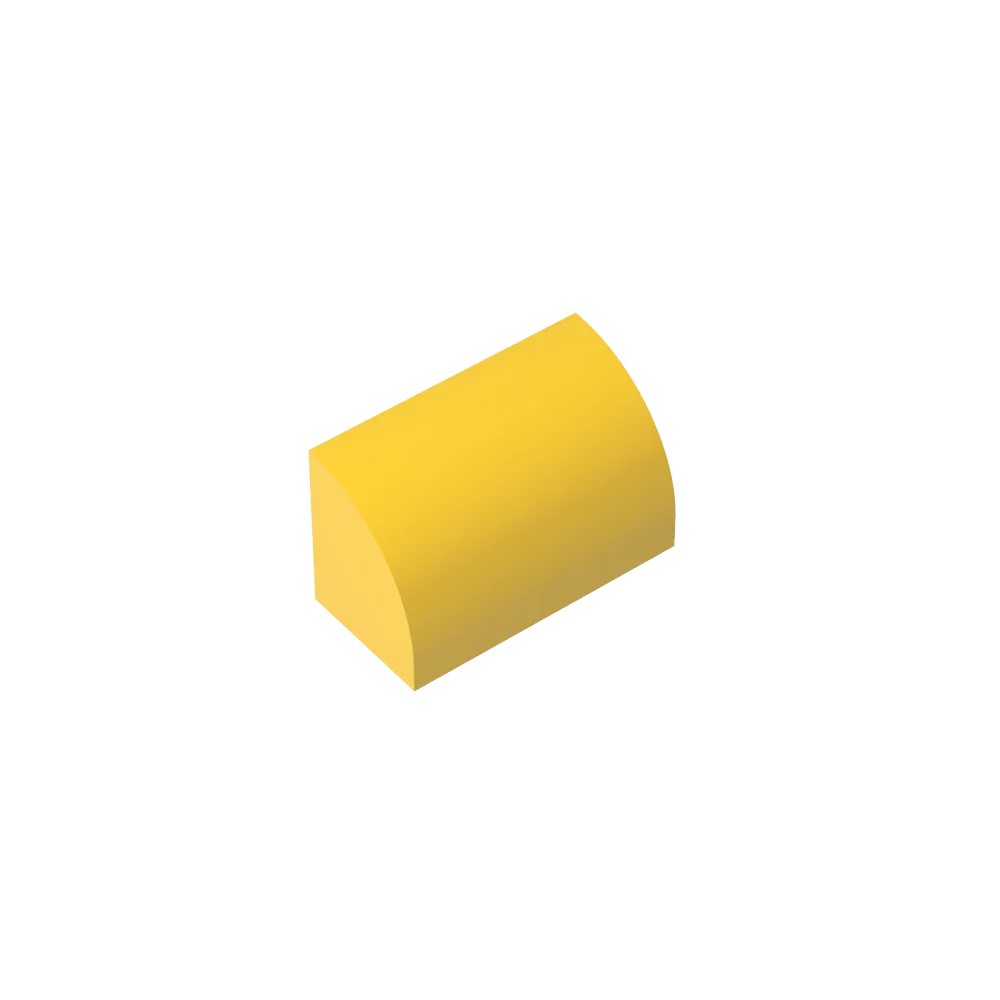 Gobricks GDS-M063 Curved Brick 1 x 2 x 1 No Studs | Compatible Building Block