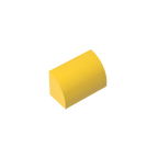 Gobricks GDS-M063 Curved Brick 1 x 2 x 1 No Studs | Compatible Building Block