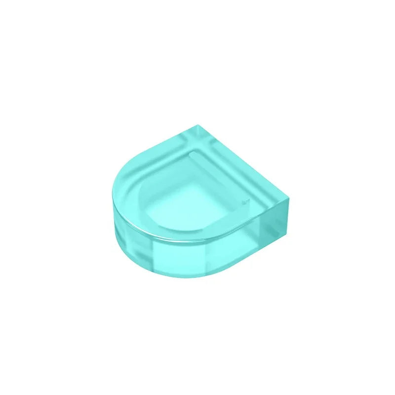 Gobricks Tile Round 1 x 1 Half Circle Extended | Compatible Brick Building Block