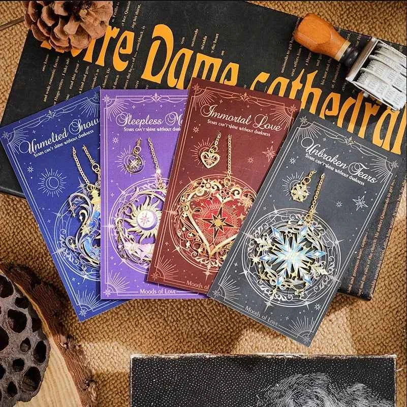 Vintage Metal Gold Bookmark Chain Antique Book Clip Reading Office Classroom Teacher Gift Brass Stationery Desk Decor Accessory