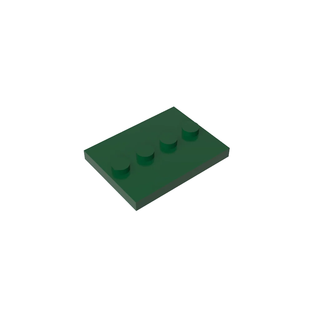 Gobricks GDS-980 Tile, Modified 3 x 4 with 4 Studs in Center | Compatible Building Block for DIY and MOC