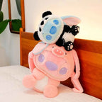 Giant Cartoon Alien Plush Toy – Cute Blue & Pink Stuffed Animal Pillow for Kids Gift