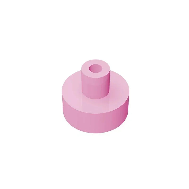 Gobricks Tile Round 1x1 with Bar and Pin Holder | Compatible Building Block