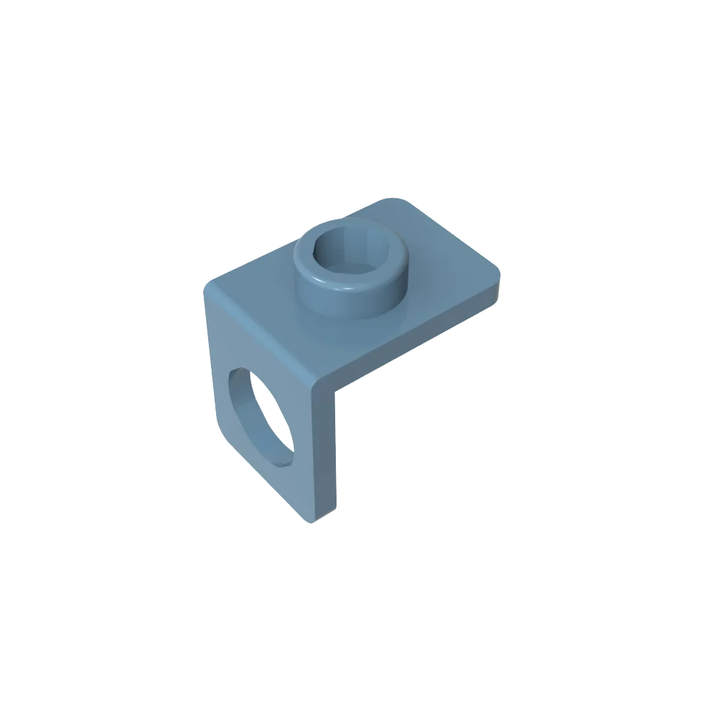 Gobricks GDS-1165 Minifig Neck Bracket with Back Stud | Thin Back Wall Building Block