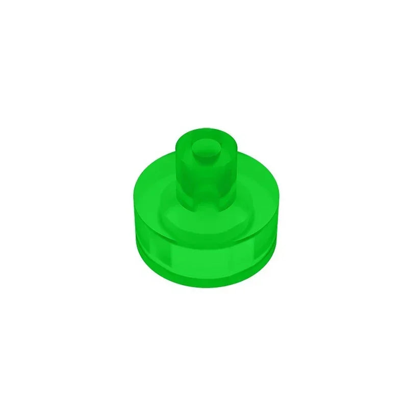 Gobricks Tile Round 1x1 with Bar and Pin Holder | Compatible Building Block