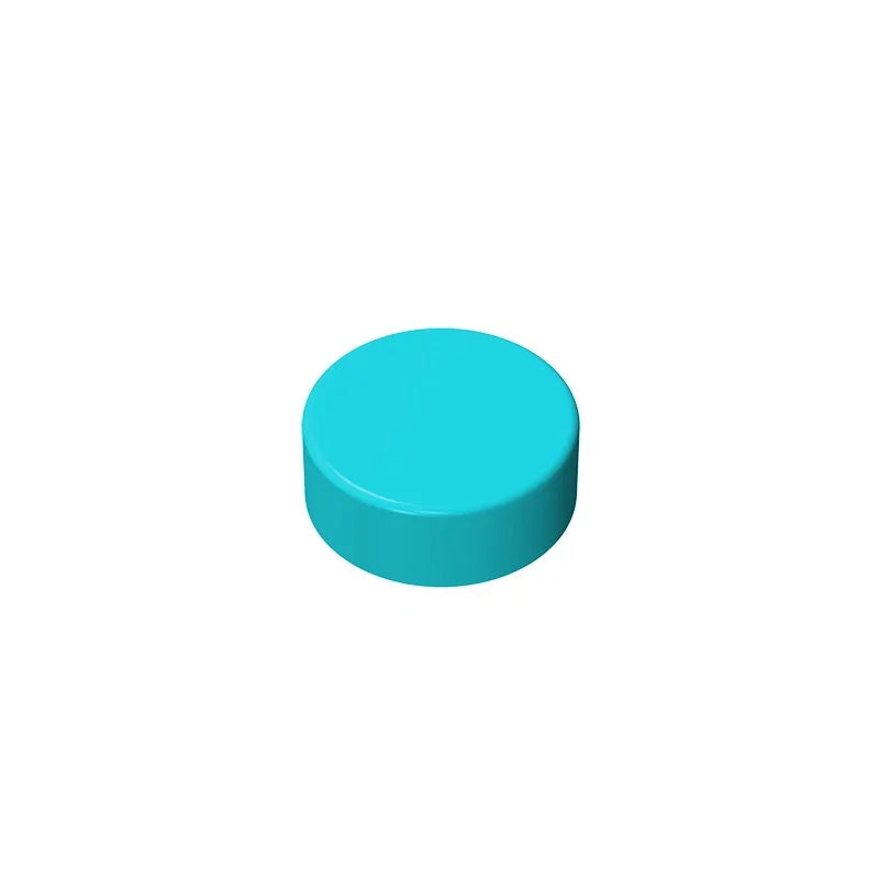 Gobricks GDS-612 Flat Tile 1x1 Round | Compatible Building Block