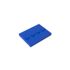 Gobricks GDS-980 Tile, Modified 3 x 4 with 4 Studs in Center | Compatible Building Block for DIY and MOC