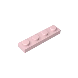 Gobricks GDS-504 Plate 1 x 4 | Compatible Building Block Pieces