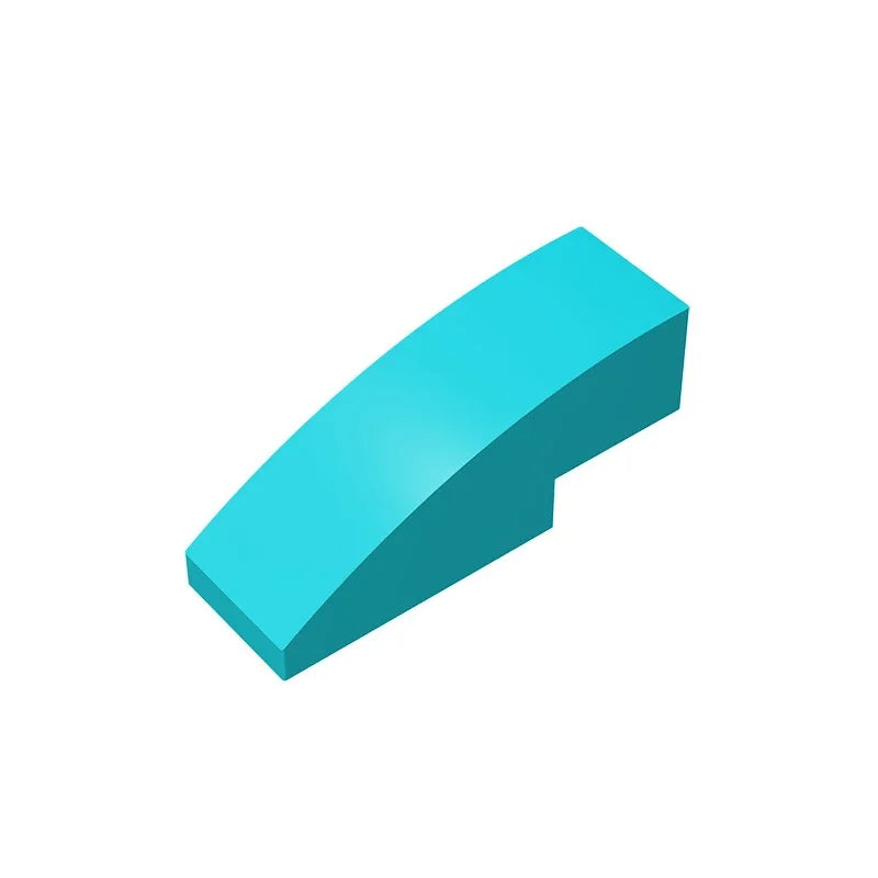 Gobricks GDS-657 Slope, Curved 3 x 1 | Compatible Building Block for Creative Construction