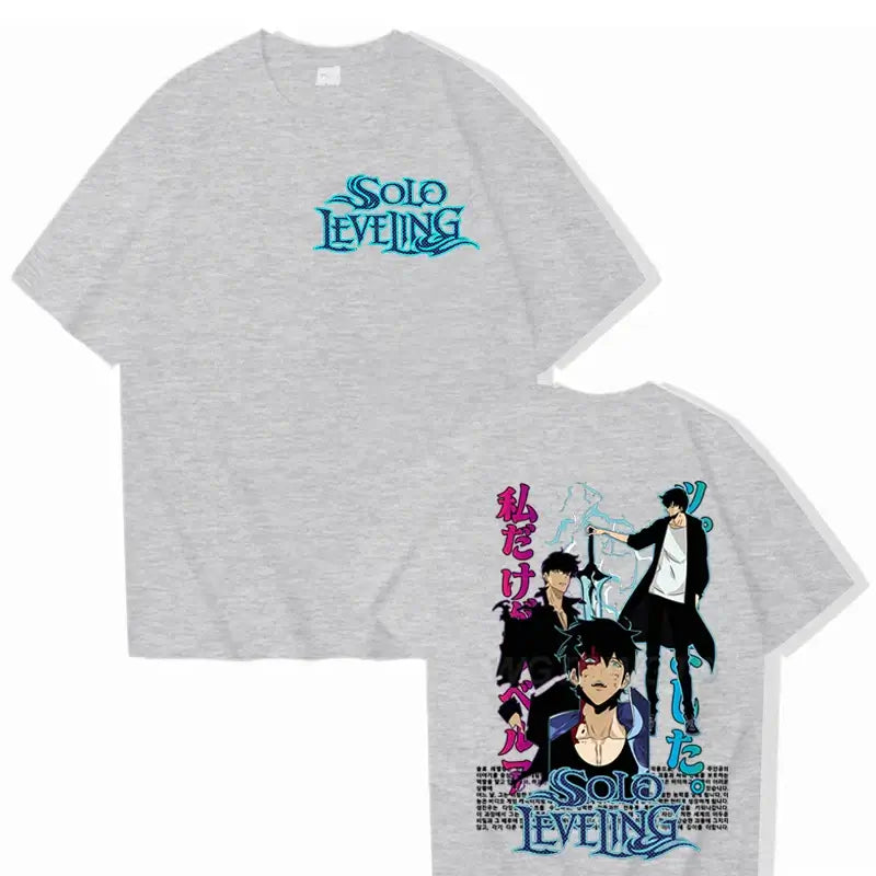 Solo Leveling T-shirt: Sung Jinwoo Cotton Streetwear