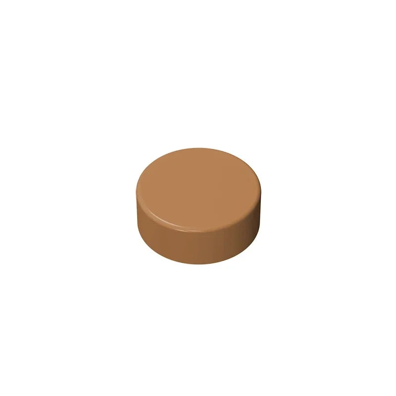 Gobricks GDS-612 Flat Tile 1x1 Round | Compatible Building Block