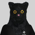 Movable Mouth Cat Mask – Realistic Full Head Cat Cosplay Mask