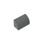 Gobricks GDS-M063 Curved Brick 1 x 2 x 1 No Studs | Compatible Building Block