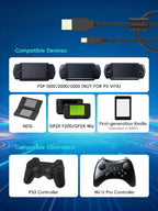 Data Frog USB A to Mini-B 5Pin Cable 1m/2m/3m | Charging & Data Sync for PSP, NDSi, PS3 & Wii U Pro
